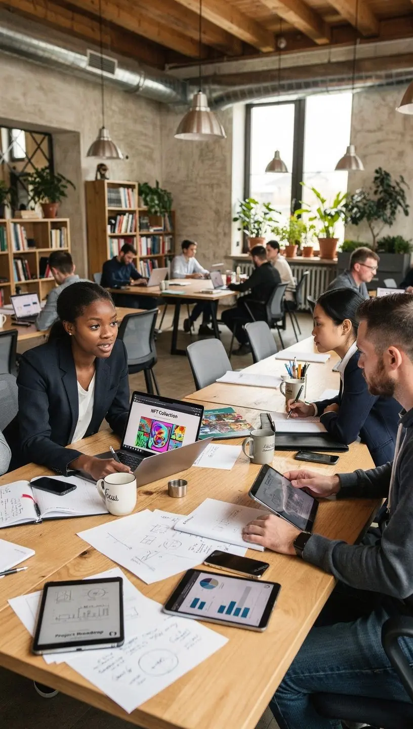 Ein Diagramm, das den Prozess des NFT-Kaufs und -Verkaufs veranschaulicht.